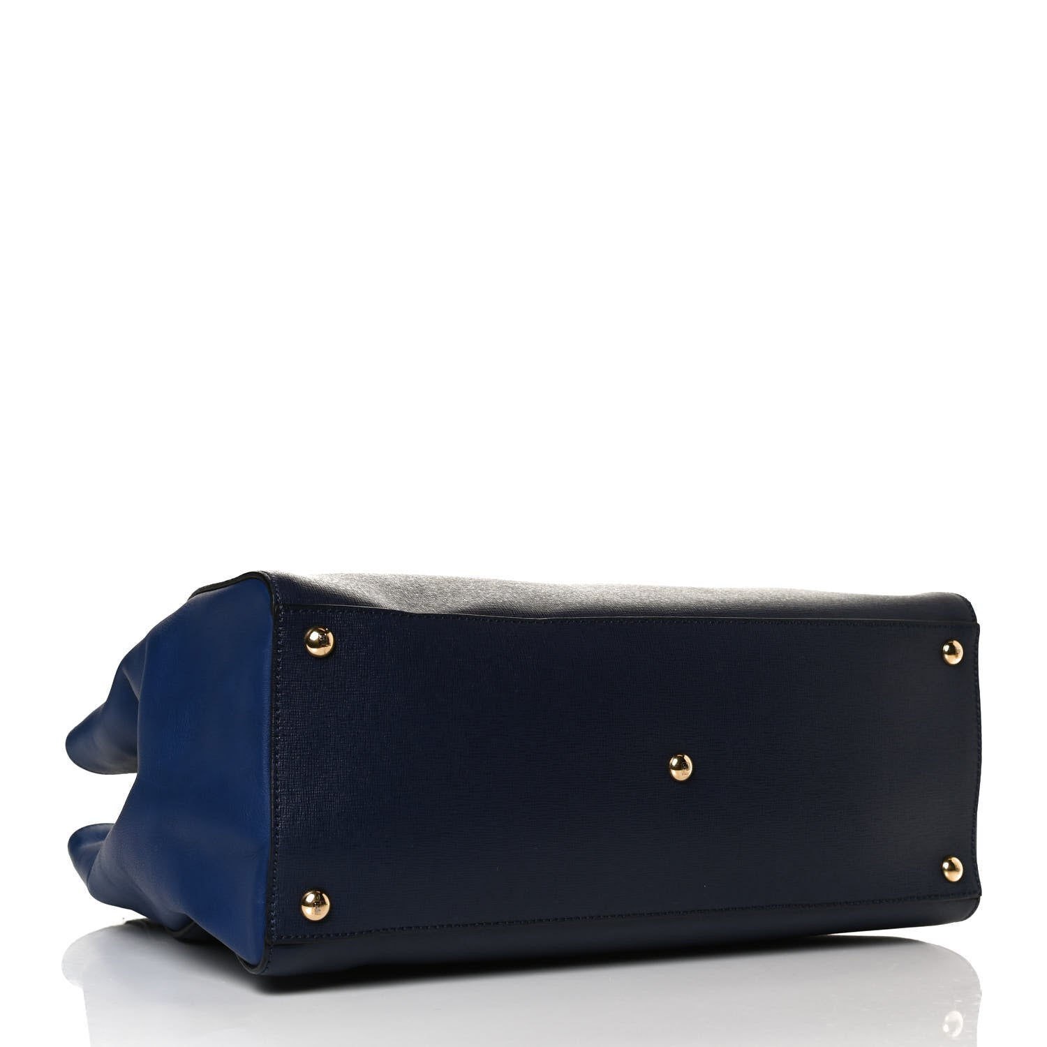 Fendi Vitello Elite Regular 2Jours Tote Blue 4 of 15