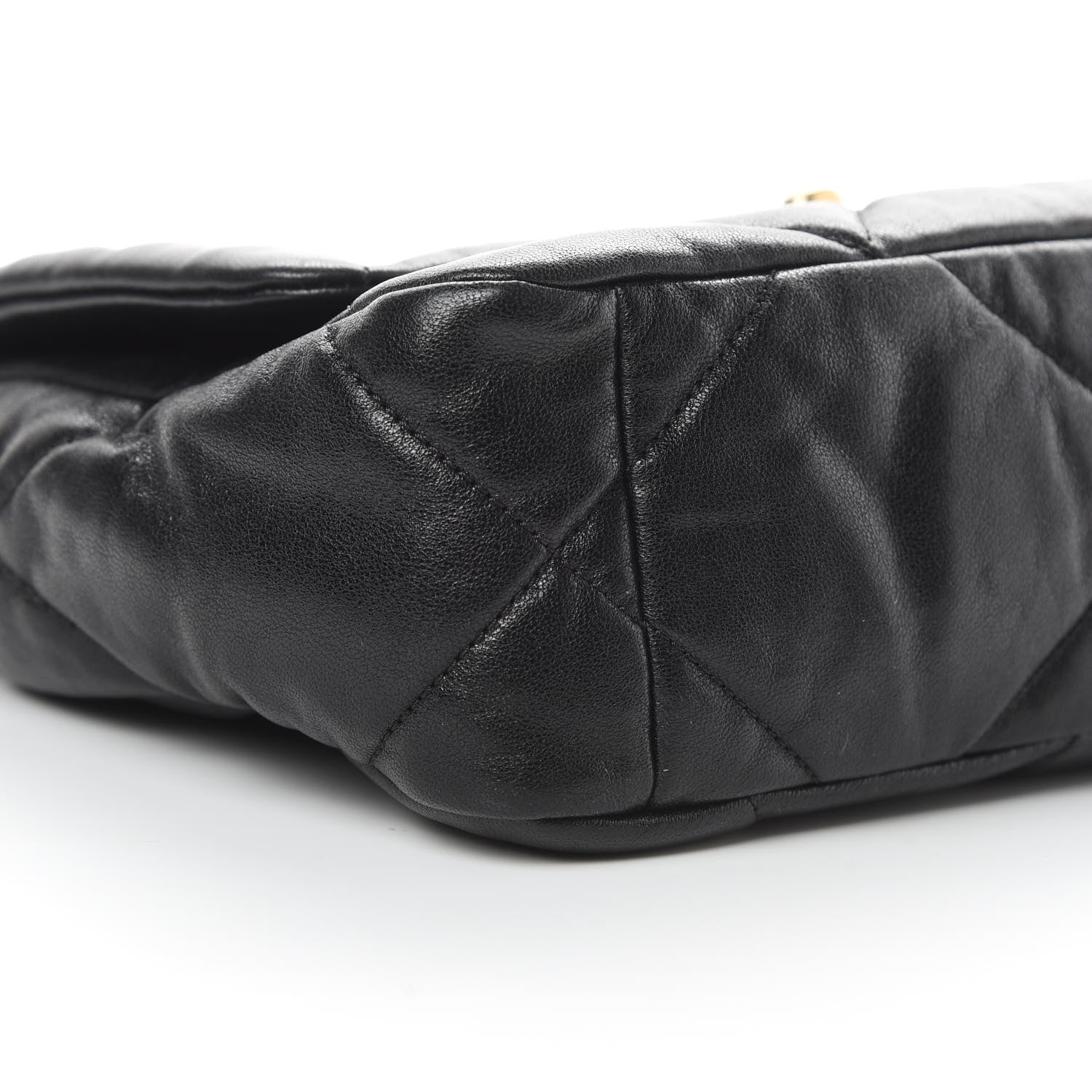 Chanel Goatskin Quilted Medium 19 Flap Black 9 of 12