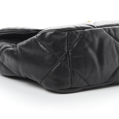 Chanel Goatskin Quilted Medium 19 Flap Black 9 of 12
