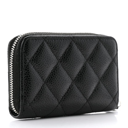 Chanel Caviar Quilted Zip Coin Purse Black 3 of 7