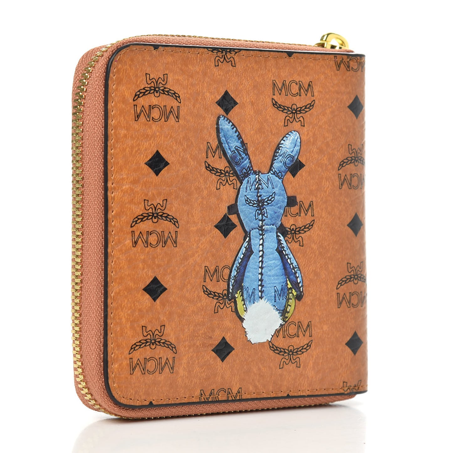 Visetos Rabbit Zip Around Wallet Cognac