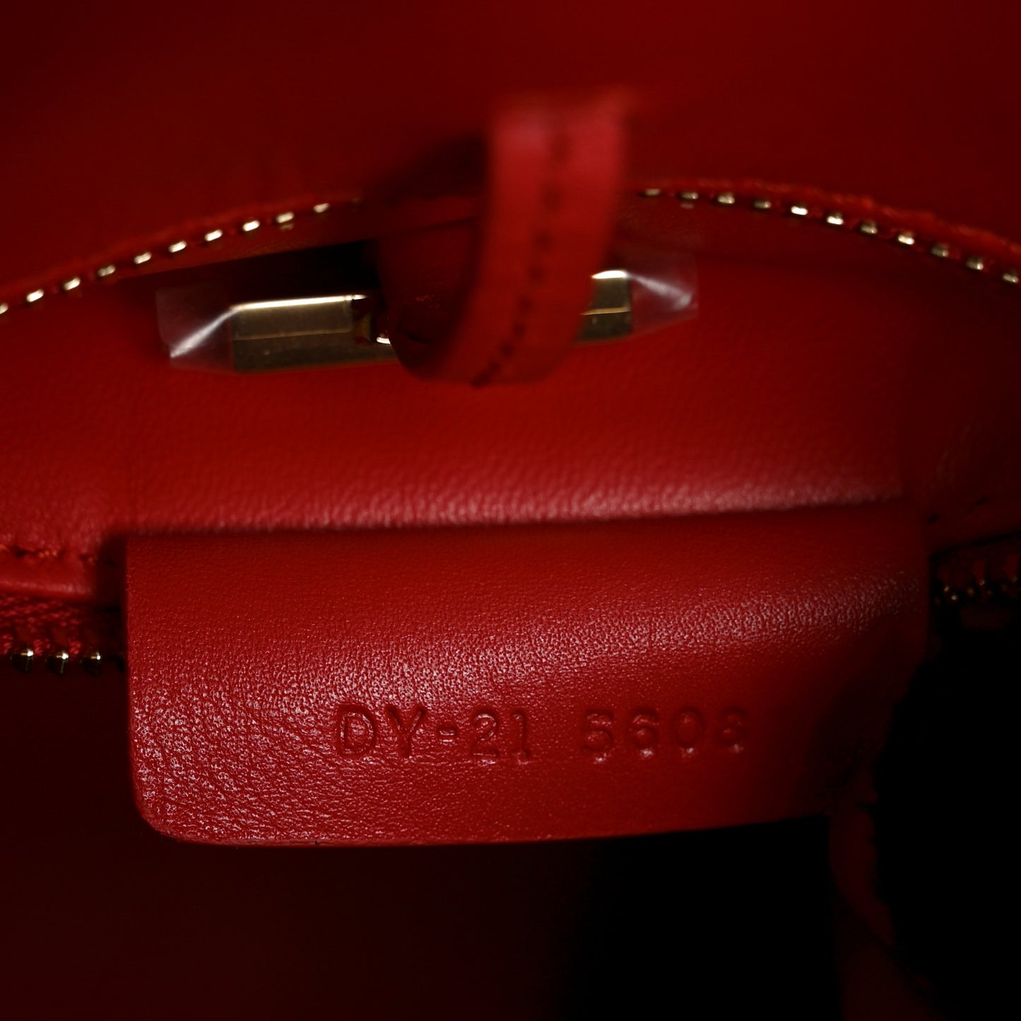Calfskin Small Hug Bag Black Flame Red