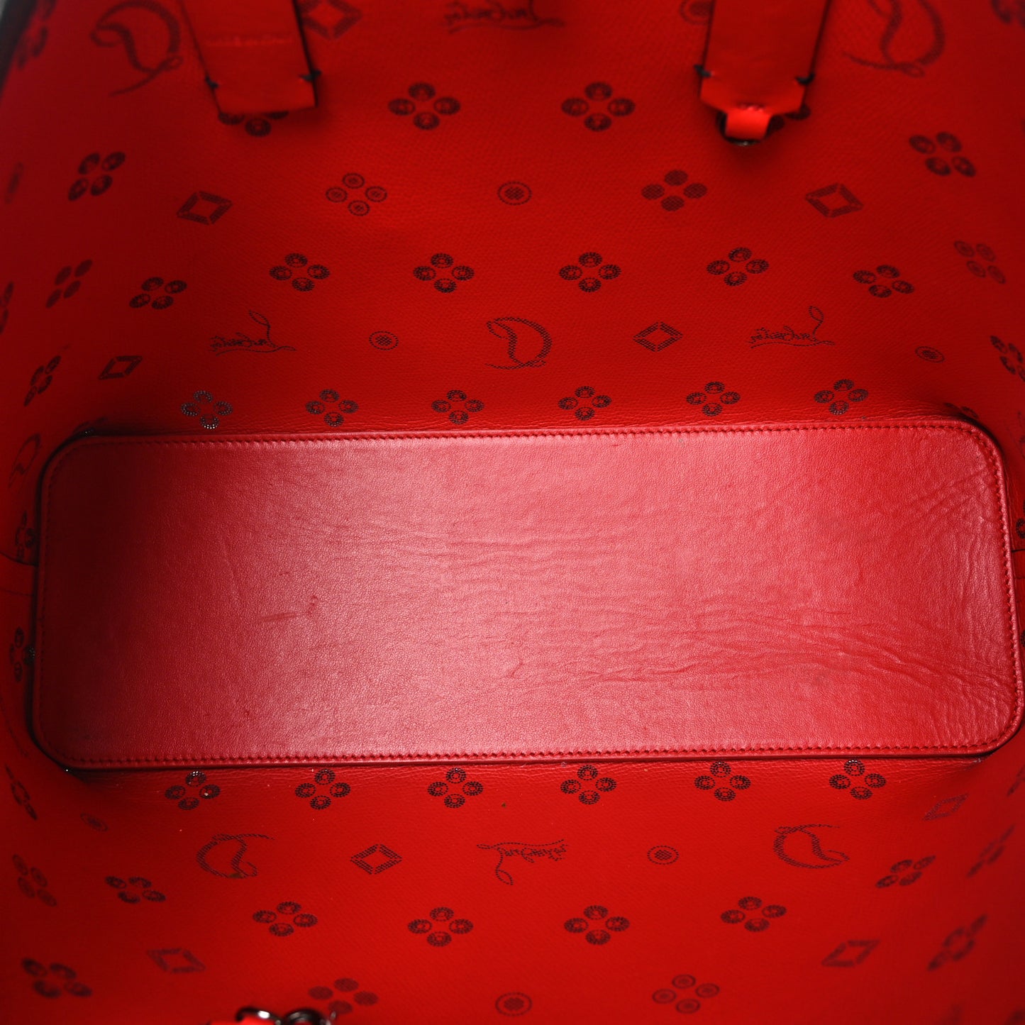 Calfskin Loubinthesky East West Cabata Tote Black