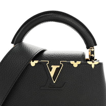 Louis Vuitton Taurillon Embellished Flower Crown Capucines Mini Black 7 of 9