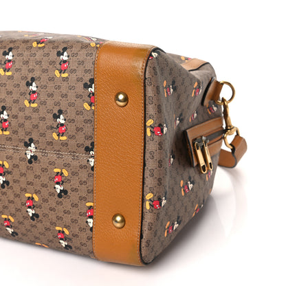 Gucci X DISNEY Mini Vintage GG Supreme Monogram Mickey Mouse Medium Carry-On Duffle Bag Beige Vintage Sun Oil 9 of 10