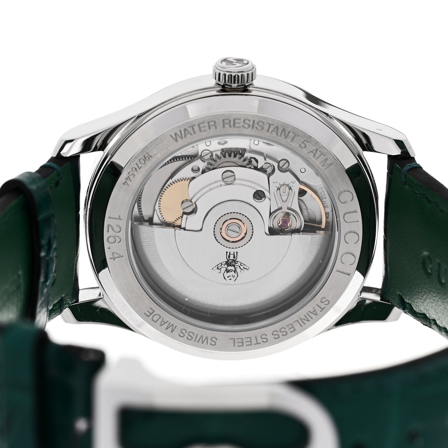 Stainless Steel Alligator Malachite 38mm G-Timeless Bee Automatic Watch