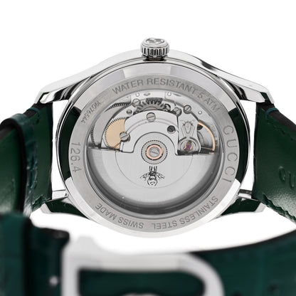 Gucci Stainless Steel Alligator Malachite 38mm G-Timeless Bee Automatic Watch 4 of 5