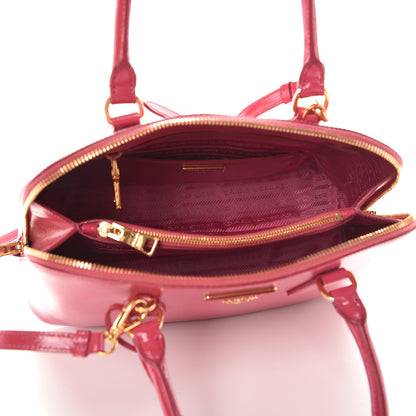 Prada Saffiano Vernice Medium Promenade Tote Peonia 6 of 10