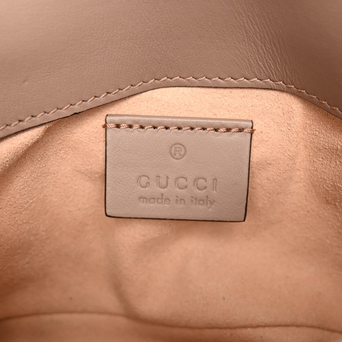 Calfskin Matelasse Super Mini GG Marmont Shoulder Bag Porcelain Rose