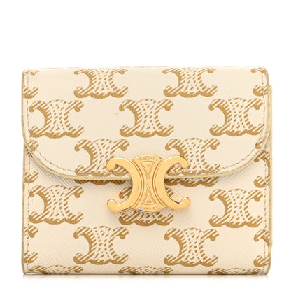 Celine Triomphe Canvas Small Triomphe Wallet White 1 of 8