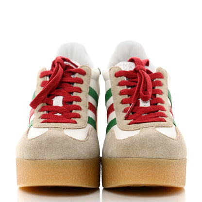 Gucci X ADIDAS Suede Madeira Gazelle Wedge Sneakers 36 Oatmeal White New Shamarock Hibiscus Red 2 of 7