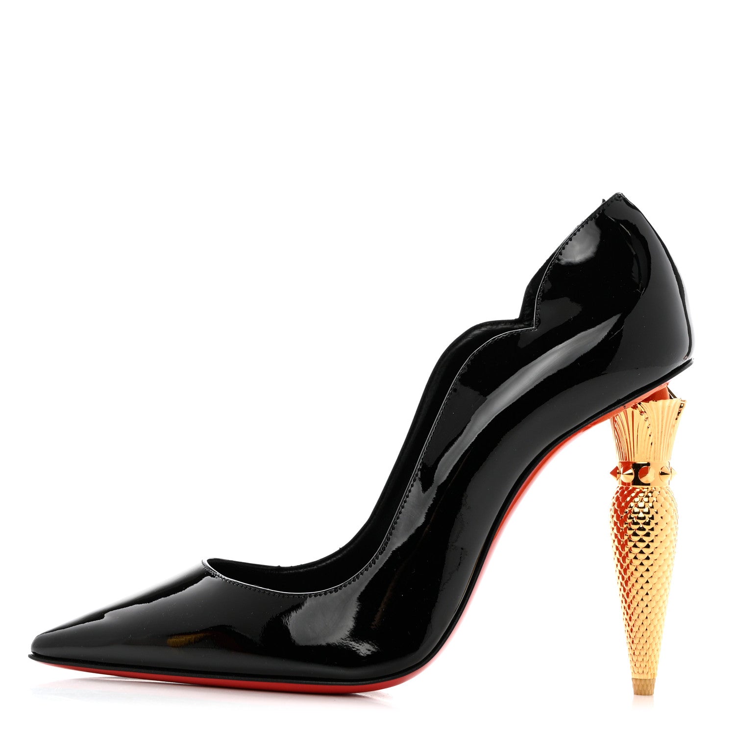 Christian Louboutin Patent Lipchick 100 Pumps 37 Black 1 of 11