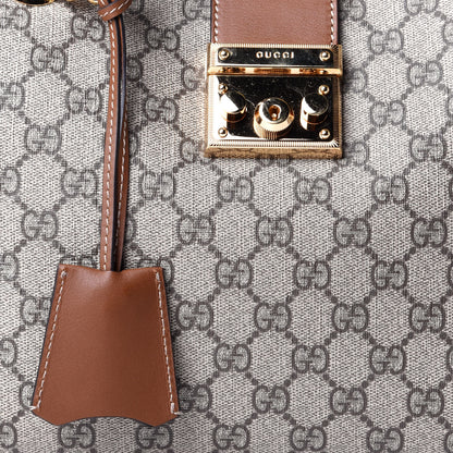 Gucci GG Supreme Monogram Medium Padlock Tote Beige Cuir 7 of 9