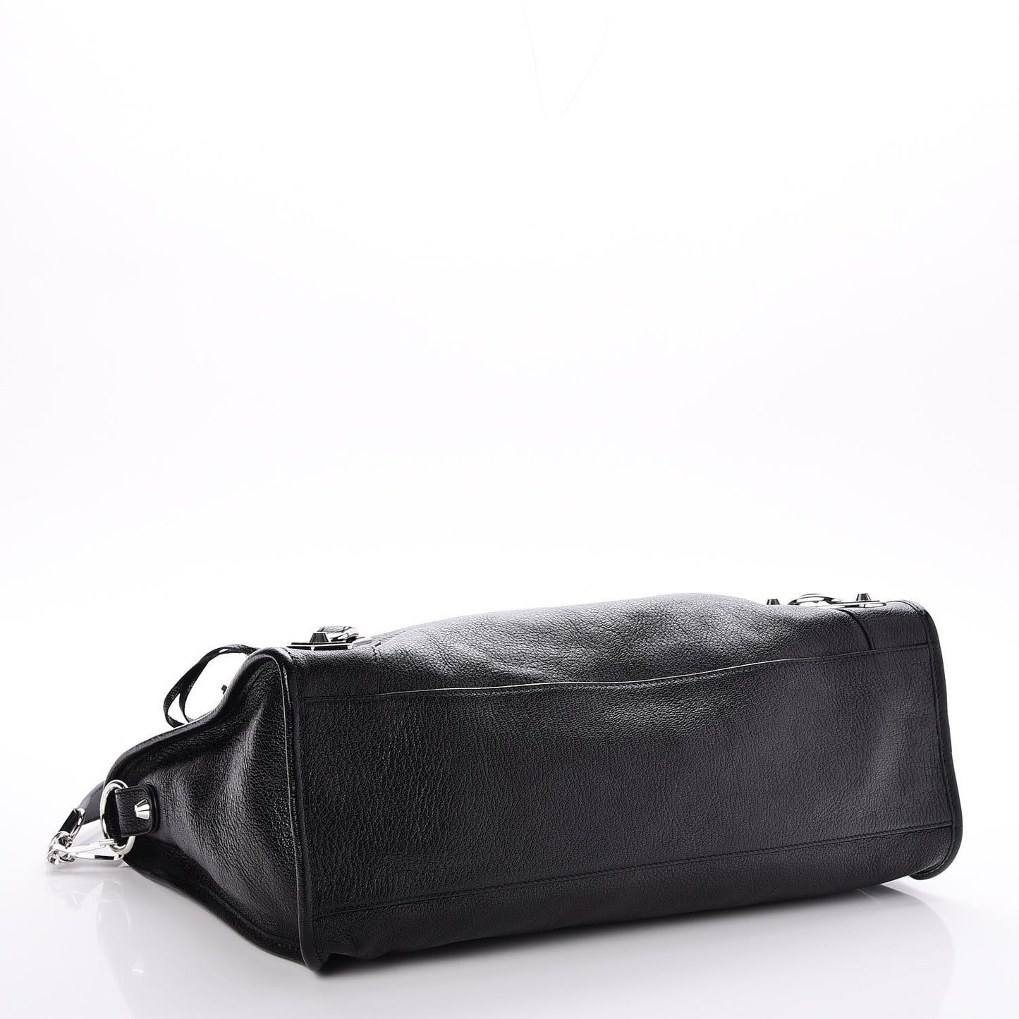 Chevre Silver Metallic Edge Hardware City Black