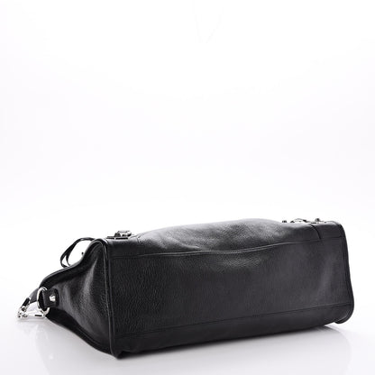 Balenciaga Chevre Silver Metallic Edge Hardware City Black 5 of 8