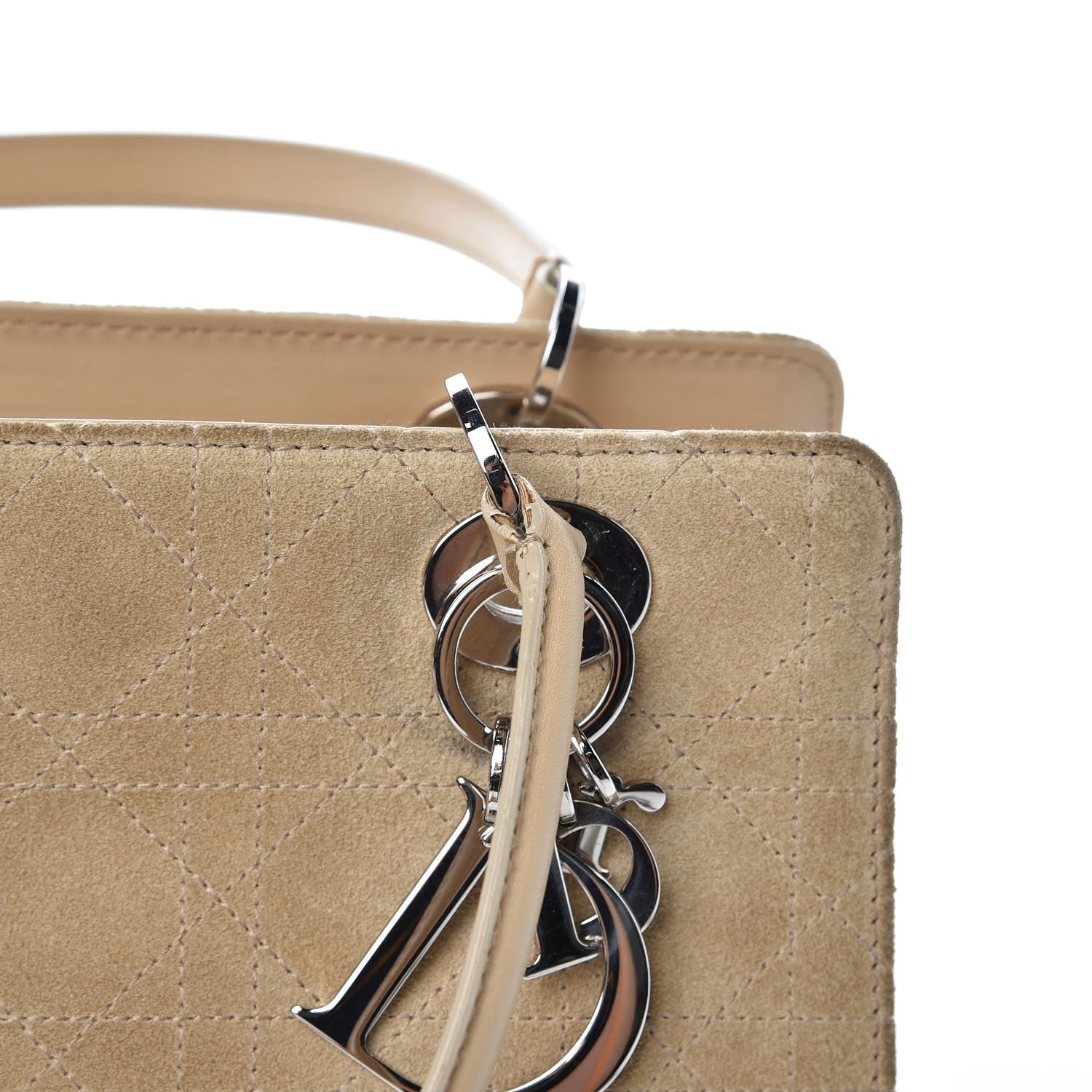 Christian Dior Suede Cannage Stitched East West Lady Dior Beige 9 of 25