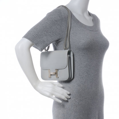 Hermes Box Leather Mini Constance Gris Pale 2 of 8
