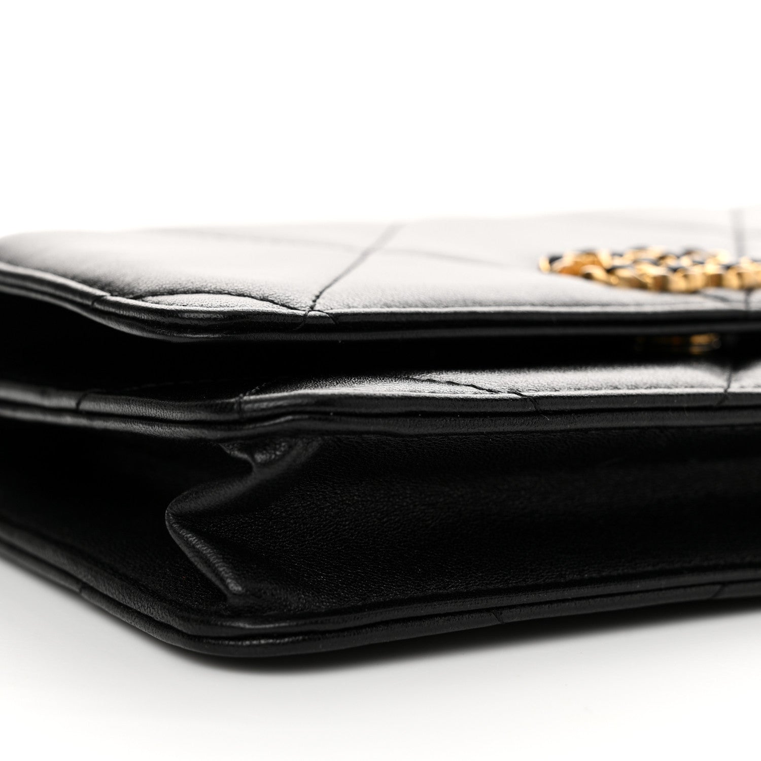 Chanel Lambskin Quilted Chanel 19 Wallet On Chain WOC Black 10 of 14