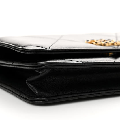 Chanel Lambskin Quilted Chanel 19 Wallet On Chain WOC Black 10 of 14