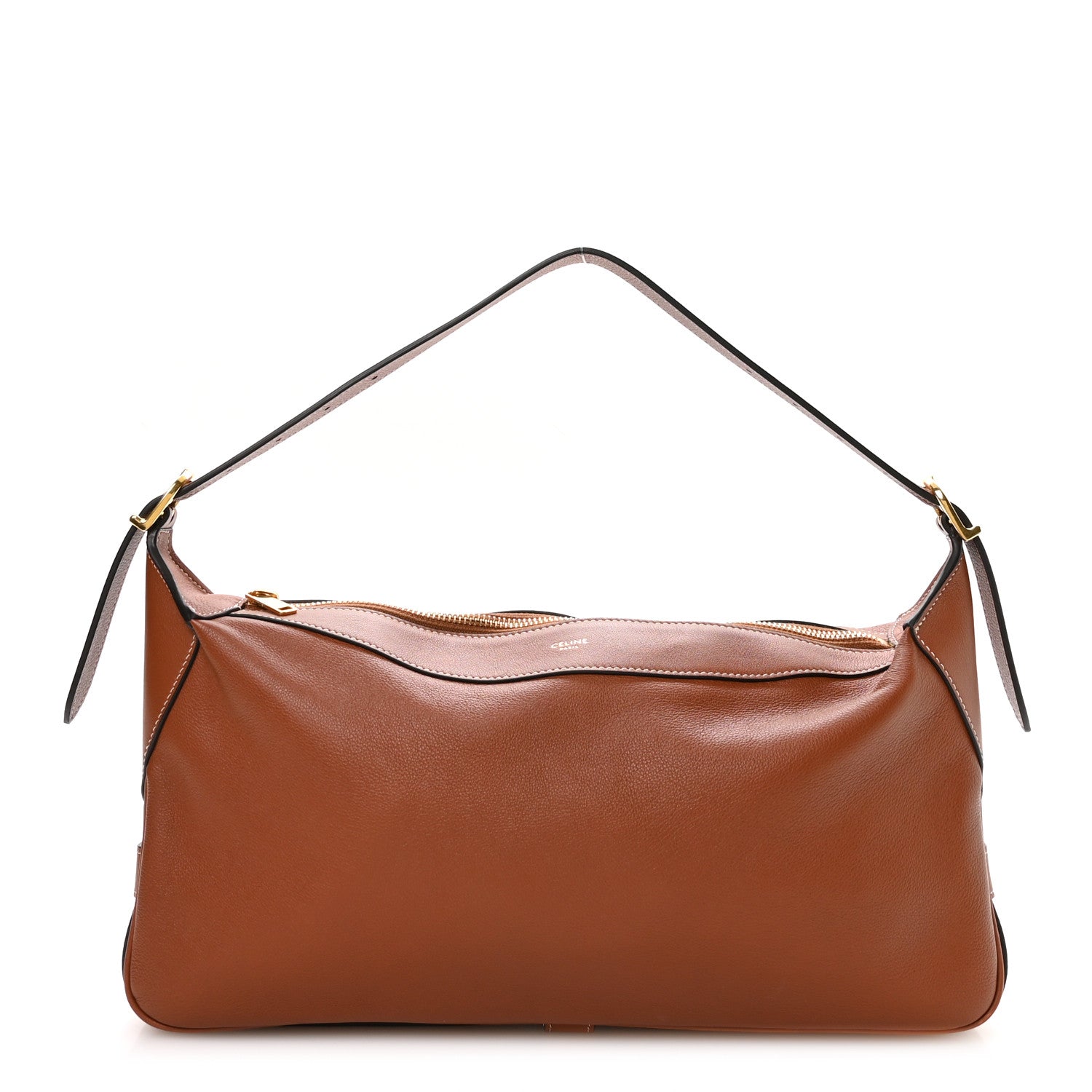 Celine Supple Calfskin Medium Romy Shoulder Bag Tan 1 of 12