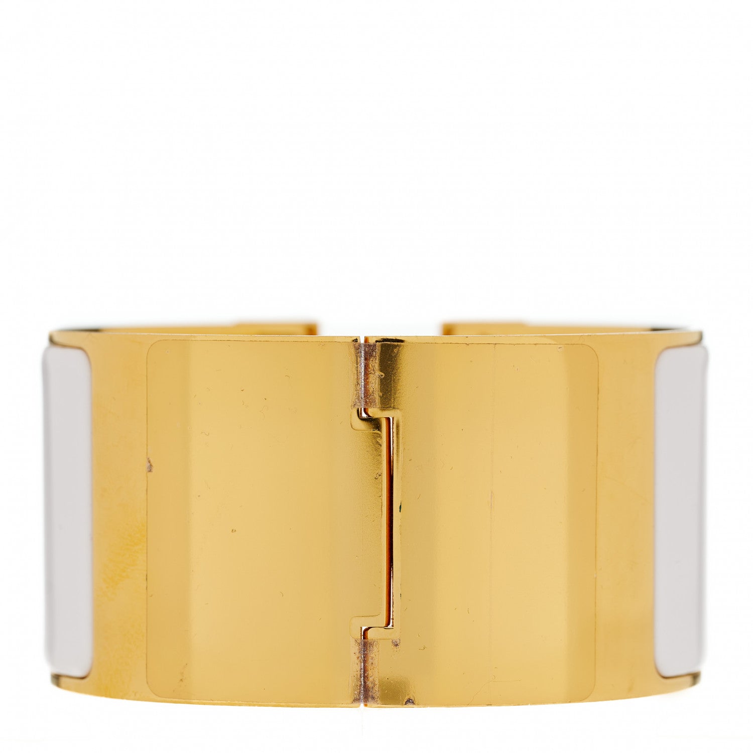Hermes Enamel Extra Wide Clic Clac H Bracelet PM White 2 of 5