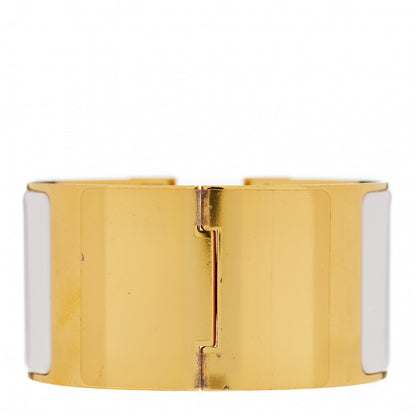 Hermes Enamel Extra Wide Clic Clac H Bracelet PM White 2 of 5