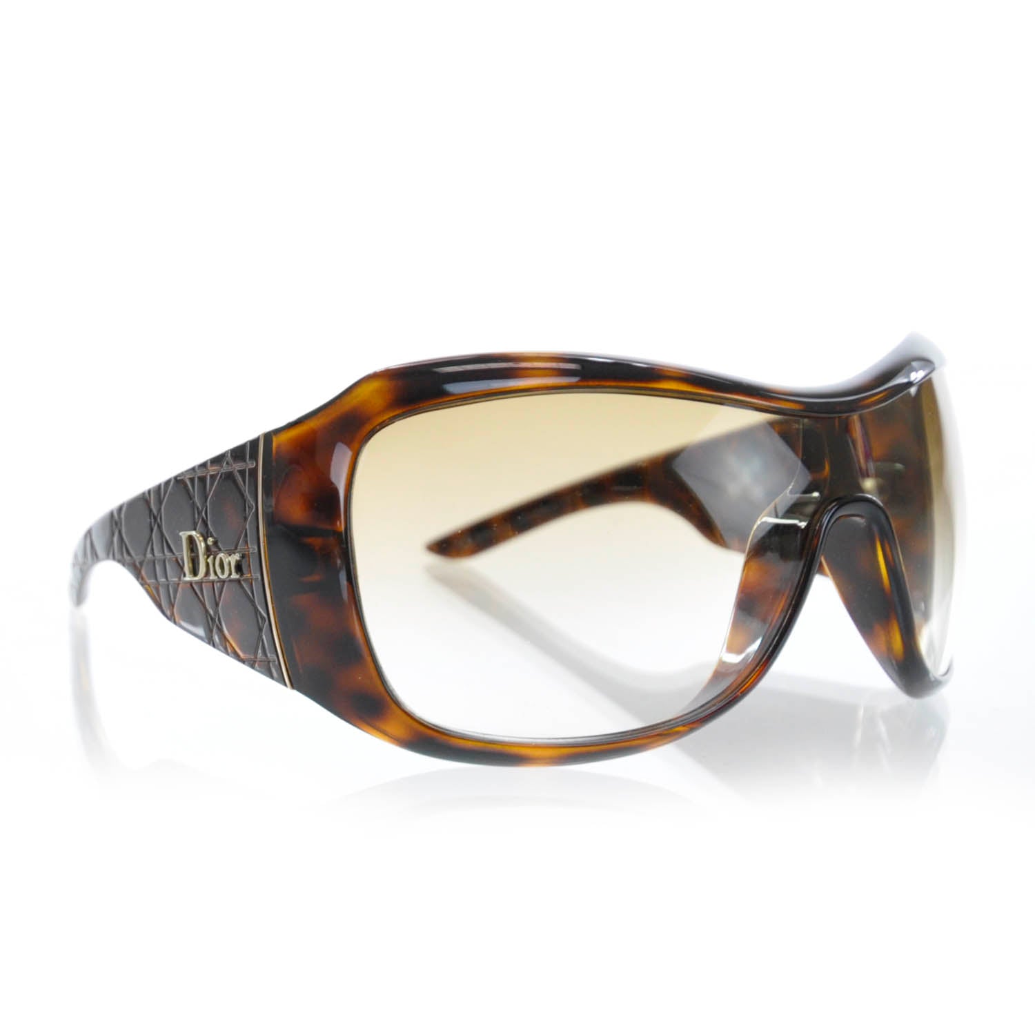 Christian Dior Tortoise Cannage 1 Quilted Sunglasses 1 of 7