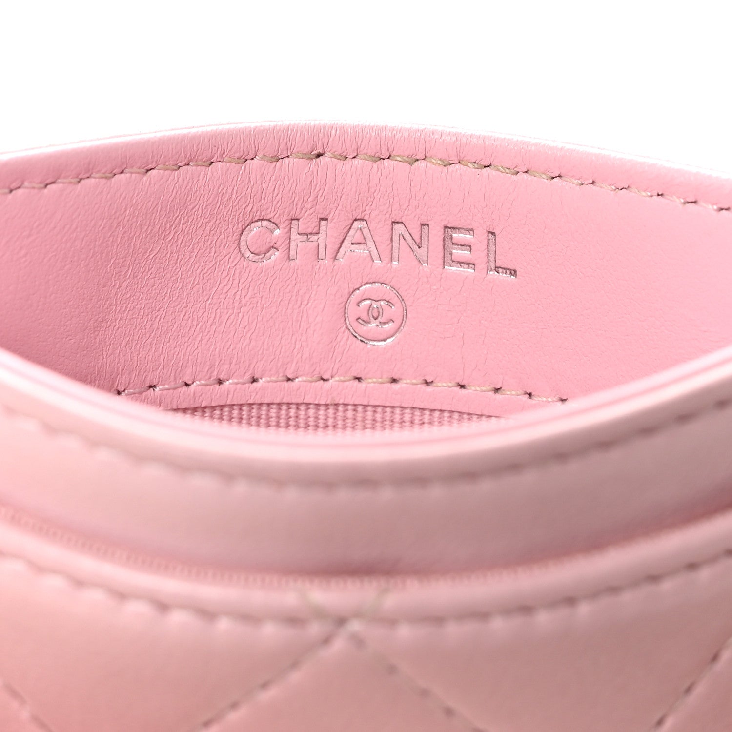 Chanel Calfskin Quilted Card Holder Light Pink 6 of 9