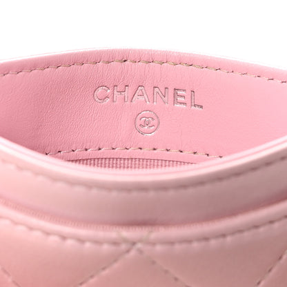 Chanel Calfskin Quilted Card Holder Light Pink 6 of 9