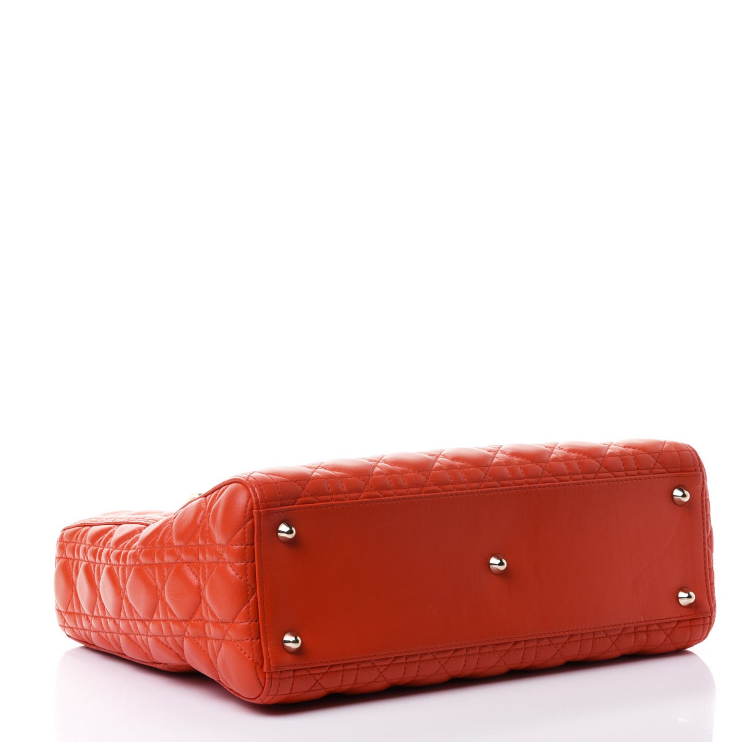 Lambskin Cannage Large Lady Dior Orange