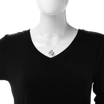 Tiffany Sterling Silver 1837 Circles Pendant Necklace 2 of 8