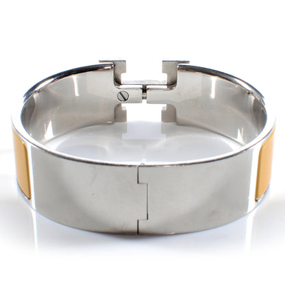 Hermes Enamel Clic Clac H Bracelet Wide GM Yellow 3 of 6