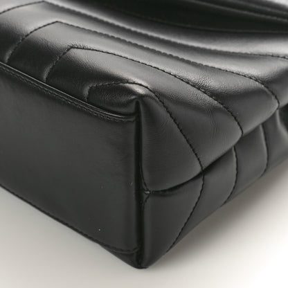 Saint Laurent Calfskin Y Quilted Monogram Monochrome Small Loulou Chain Satchel Black 8 of 8