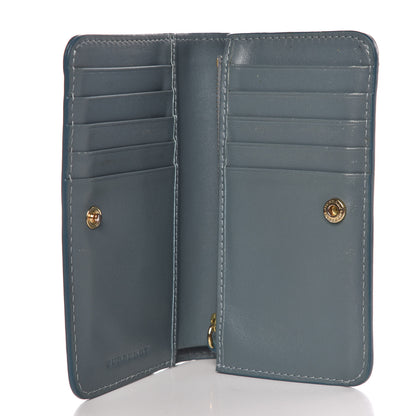 Burberry Calfskin Haymarket Check Medium Cowley Flap Wallet Eucalyptus Grey 5 of 11