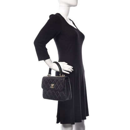 Chanel Lambskin Quilted Small Trendy CC Dual Handle Flap Bag Black 3 of 10