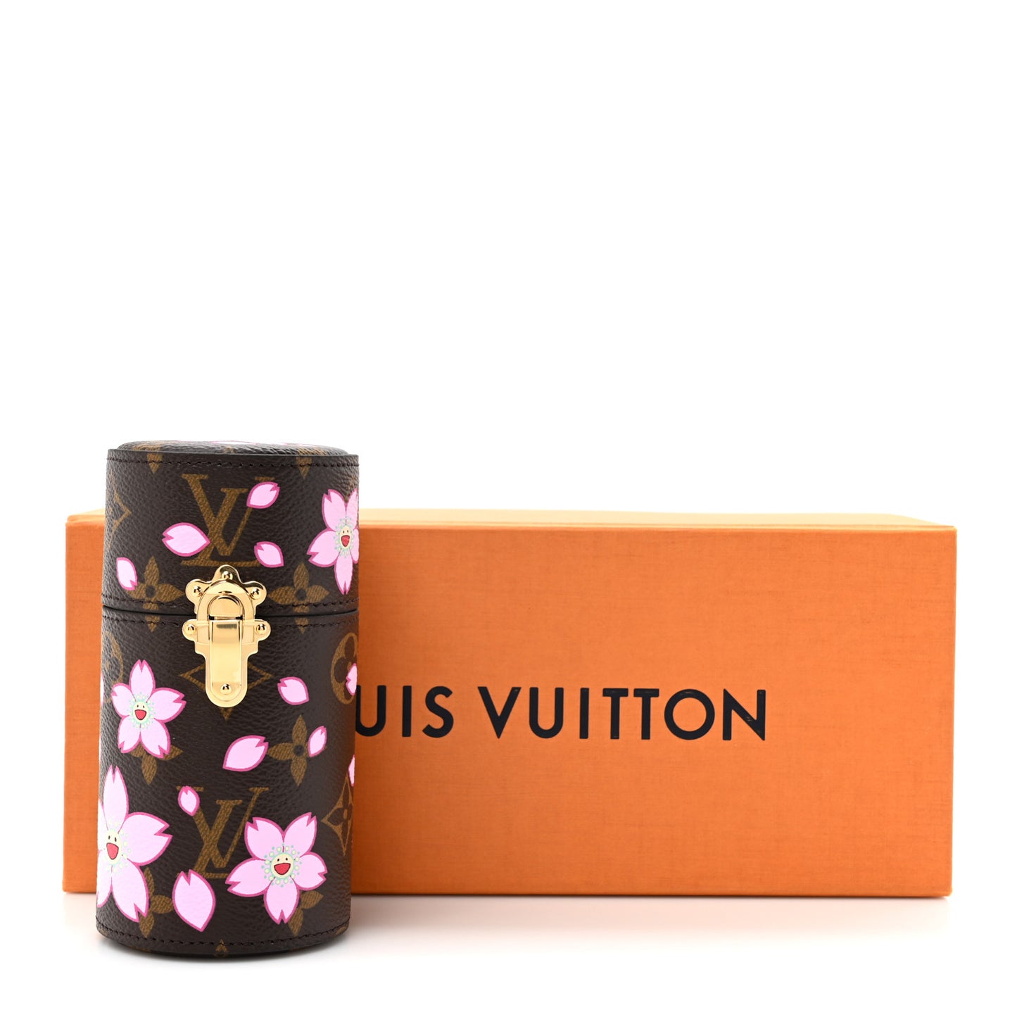LV X TM Monogram Cherry Blossom 100ML Travel Case Sakura Brown