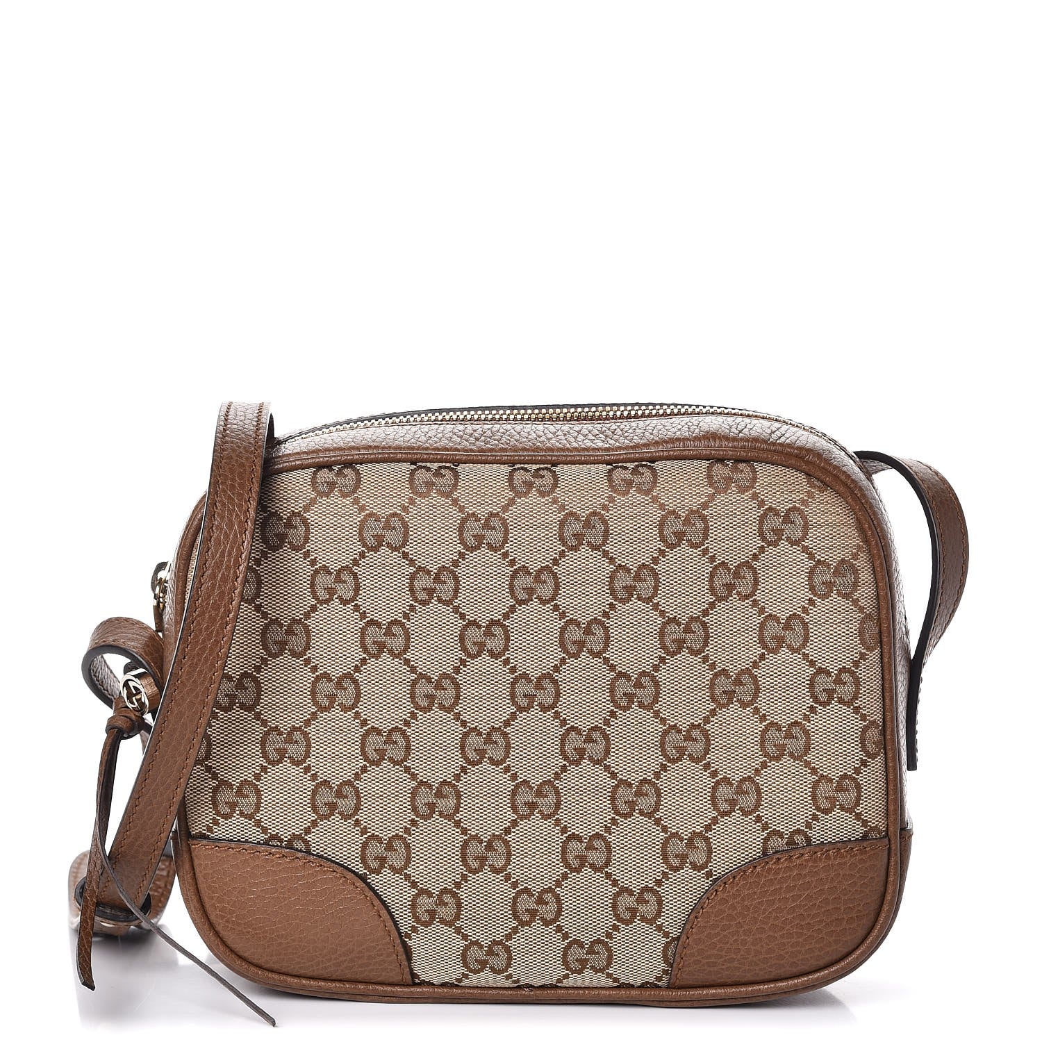 Gucci Monogram Mini Bree Messenger Bag Beige Tabacco 1 of 7