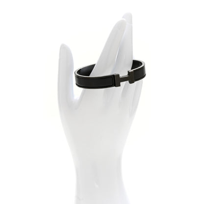 Hermes Matte Enamel Narrow Clic Clac HH Bracelet PM So Black 2 of 4