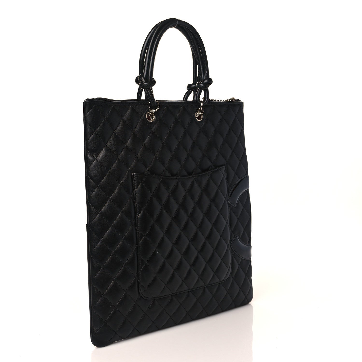 Chanel Calfskin Cambon Flat Tote Black 2 of 9
