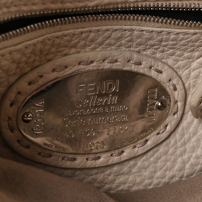 Fendi Cuoio Romano Selleria Bi-Color Mini Peekaboo Iconic Satchel English Rose Camelia 7 of 12