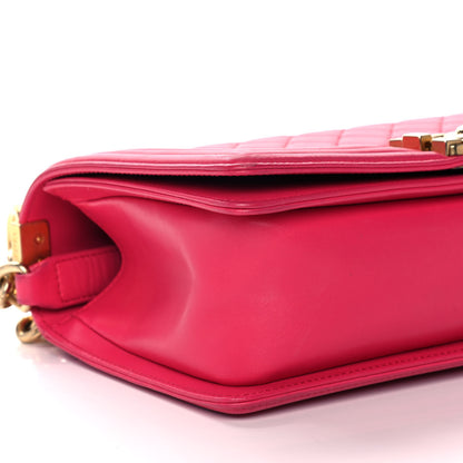 Chanel Lambskin Quilted Medium Boy Flap Fuchsia 10 of 13