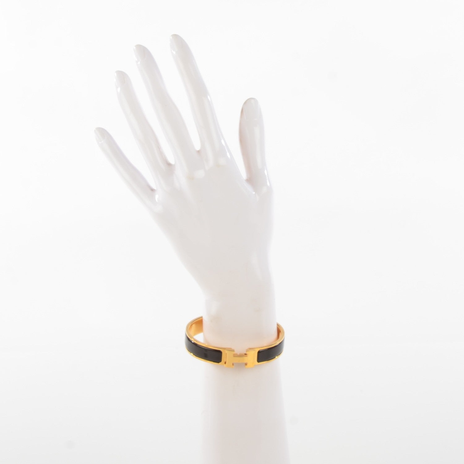 Hermes Enamel Narrow Clic Clac H Bracelet GM Chocolate 2 of 5