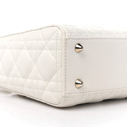 Christian Dior Lambskin Cannage Small My ABCDior Lady Dior White 7 of 10