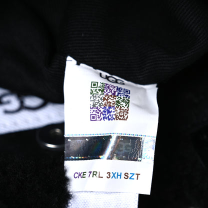 Telfar X UGG Crinkle Patent Shearling Small Shopping Bag Black 7 of 10