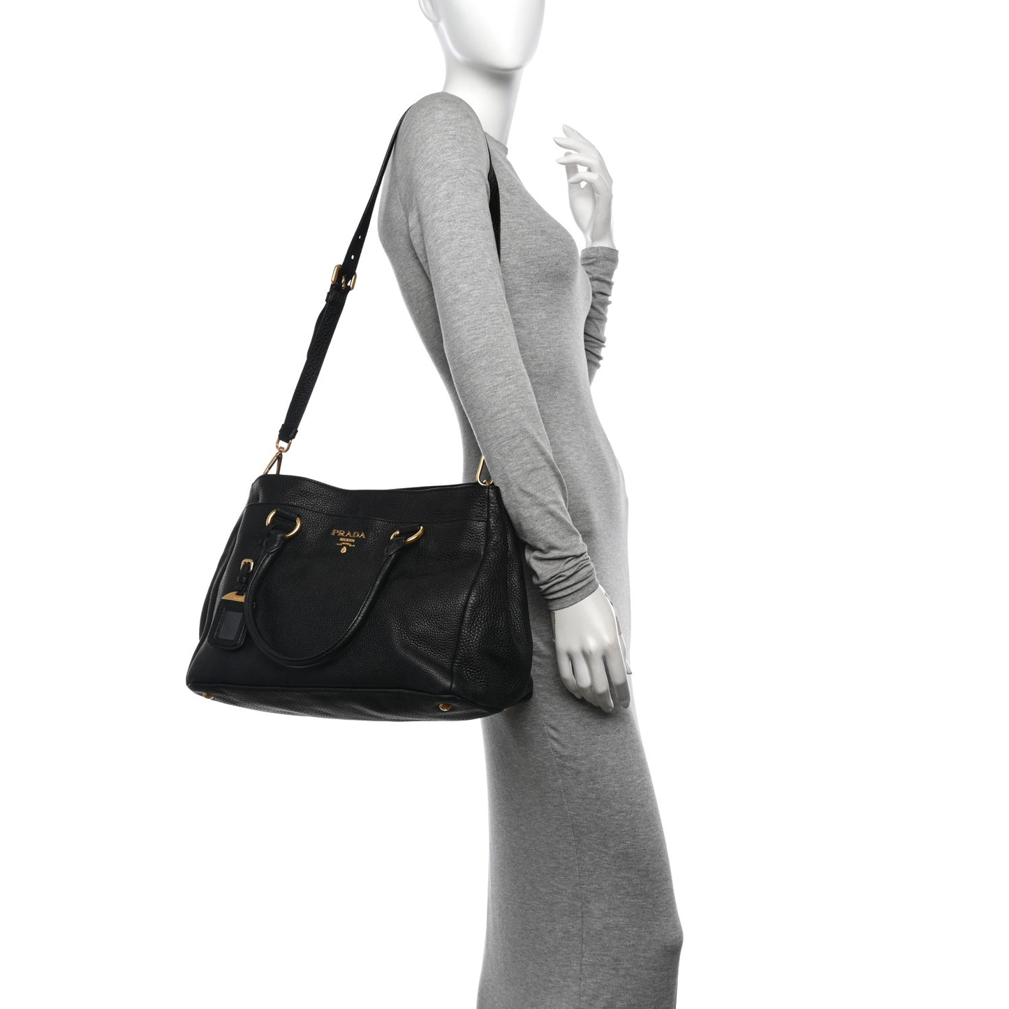 Vitello Daino Tote Black