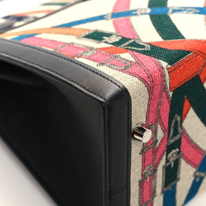 Hermes Swift Toile De Camp Cavalcadour Kelly Sellier 32 Black 11 of 13