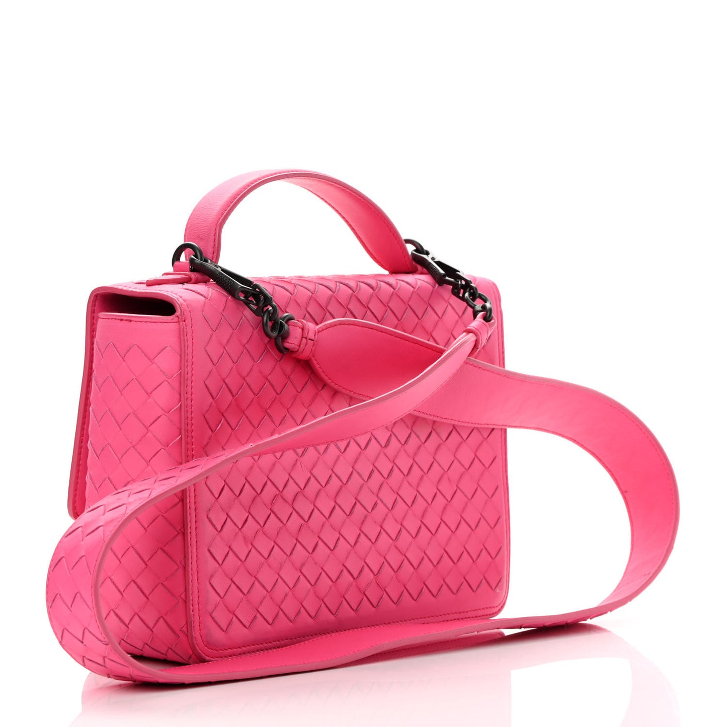 Nappa Intrecciato Alumna Bag Rosa Shock