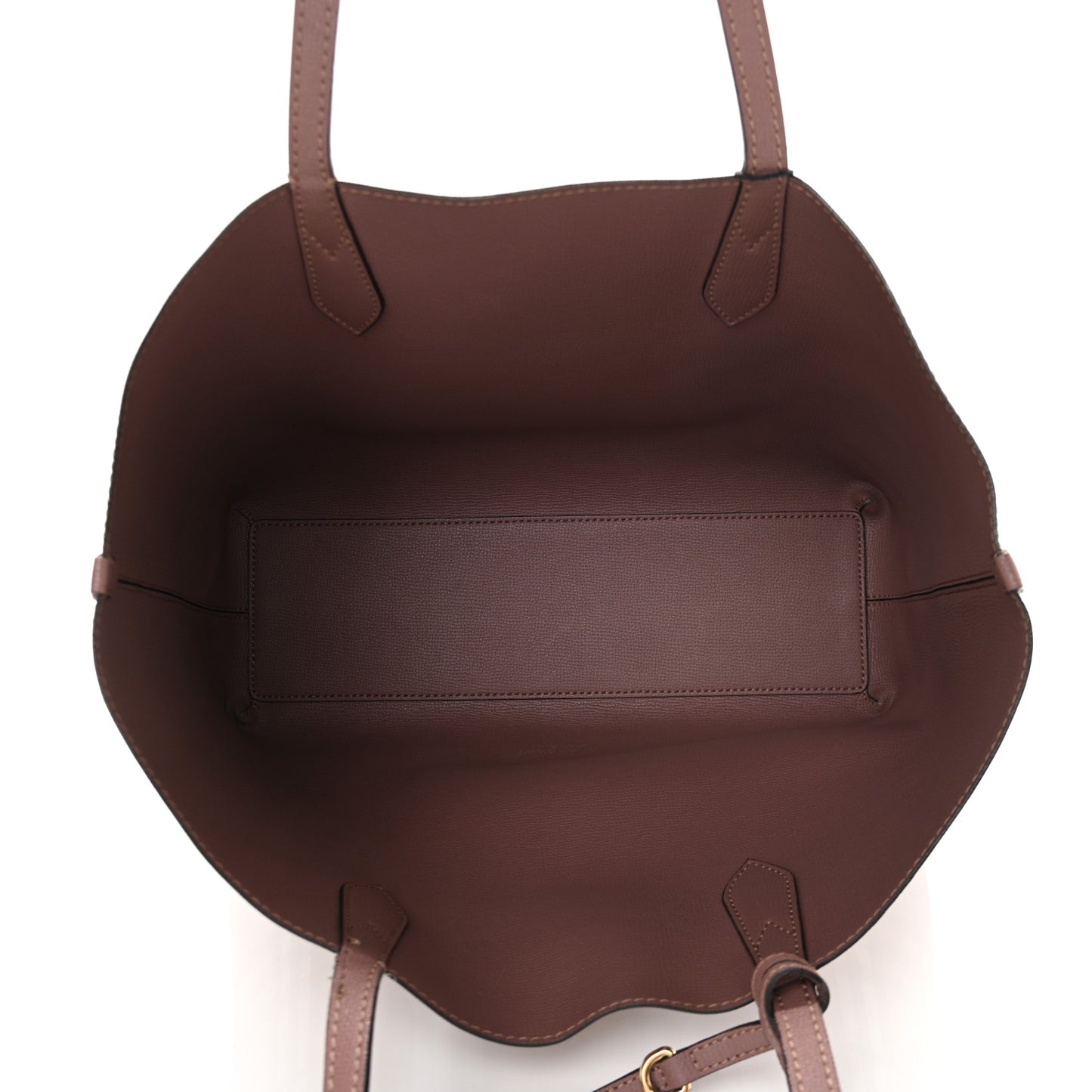 Grainy Calfskin Haymarket Check Medium Reversible Tote Light Elderberry