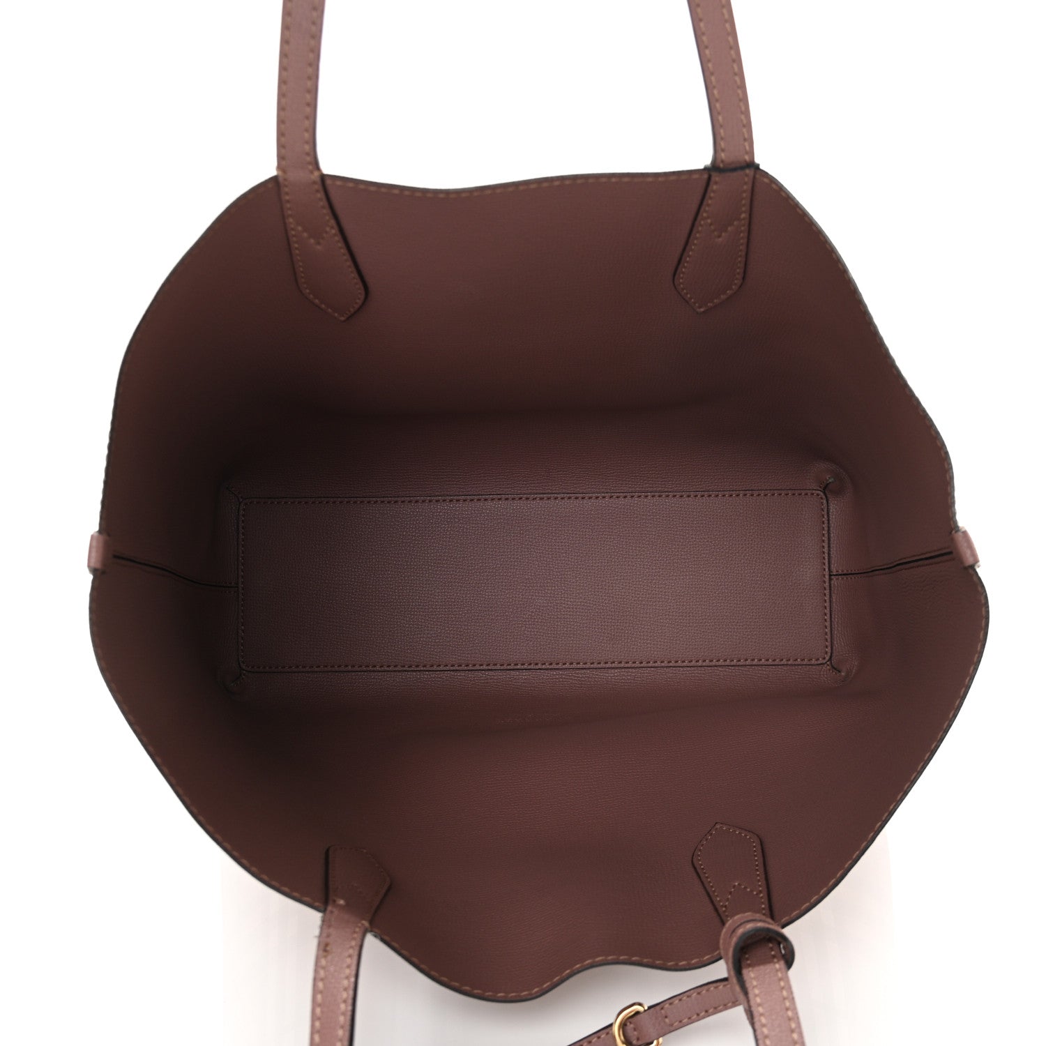 Burberry Grainy Calfskin Haymarket Check Medium Reversible Tote Light Elderberry 5 of 12