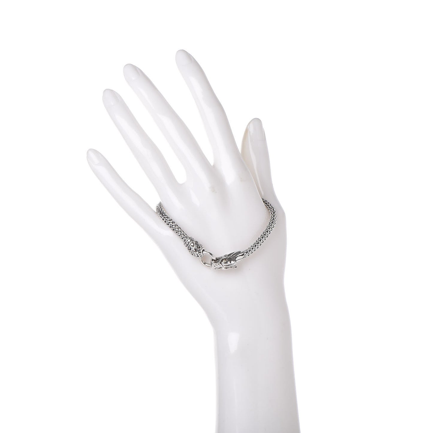 Sterling Silver 18K Yellow Gold Dragon Head Bracelet